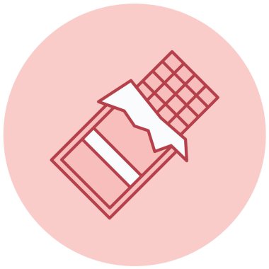 Çikolata. Web simgesi basit illüstrasyon