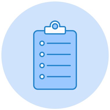 Kontrol listesi. Web simgesi basit tasarım