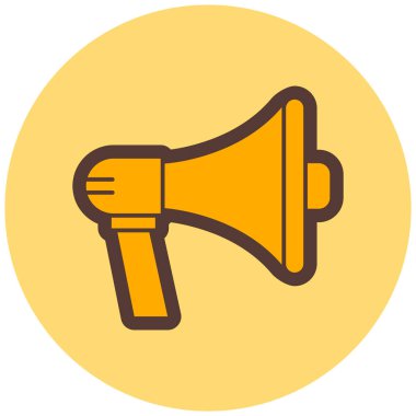 Megafon. Web simgesi basit illüstrasyon