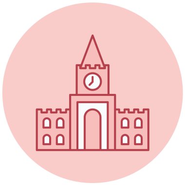 Şato. Web simgesi basit illüstrasyon