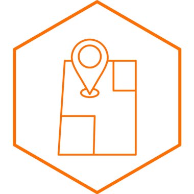 konum simgesi, vektör çizimi