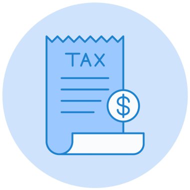 vergi ödeme düz vektör simgesi