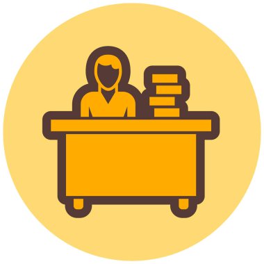 iş ve ofis masa vektör simgesi