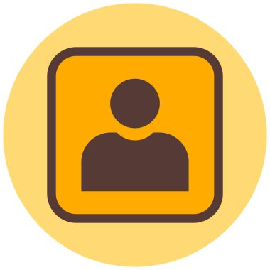 Bir kişi simgesinin vektör illüstrasyonu