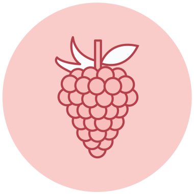 Üzüm. Web simgesi basit illüstrasyon