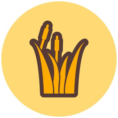 Bitkiler. Web simgesi basit illüstrasyon