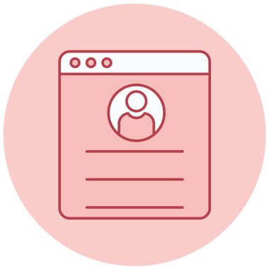 kullanıcı. Web simgesi basit illüstrasyon