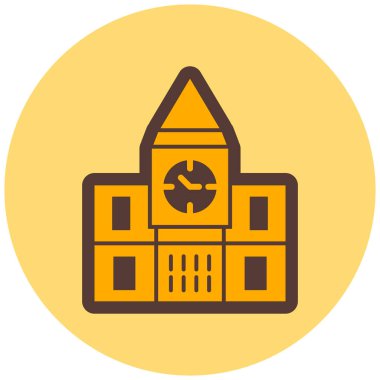 Bina. Web simgesi basit illüstrasyon