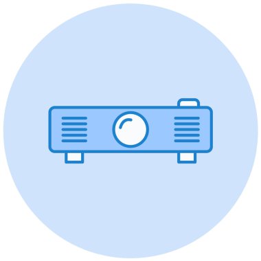 Projektör. Web simgesi basit illüstrasyon