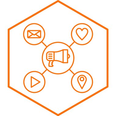 Konuşma balonunu ayarla, sohbet, mesaj ve kalp, sosyal medya ve pazarlama ikonu. vektör.