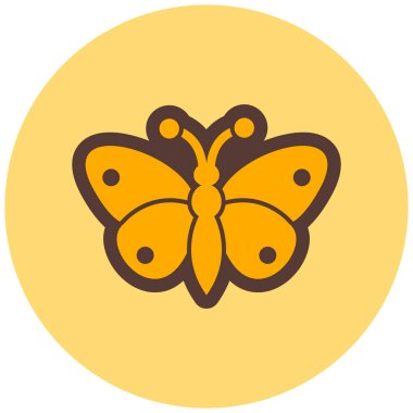 Kelebek. Web simgesi basit illüstrasyon