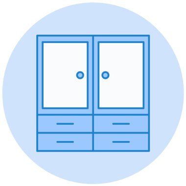 Çekmece simgesi, basit tasarım vektörü çizimi