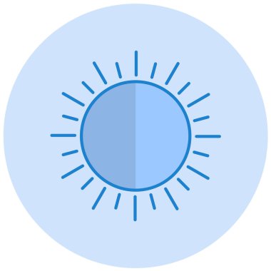 Güneş. Web simgesi basit illüstrasyon