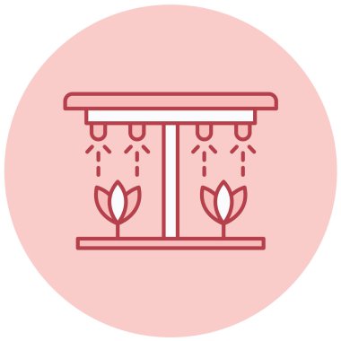 Çiçekleri suluyorum. Basit tasarım