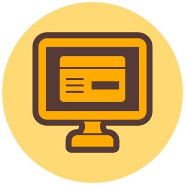 Bilgisayar. Web simgesi basit illüstrasyon