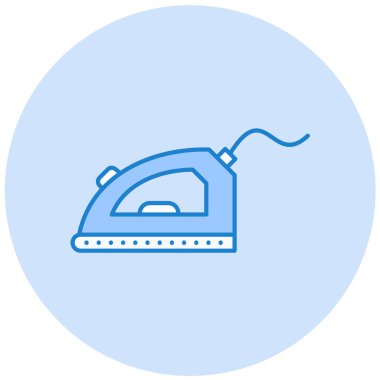 Ütü yapıyorum. Web simgesi basit illüstrasyon