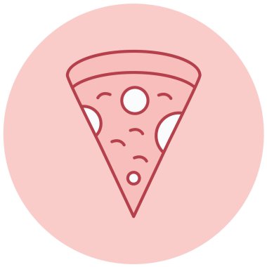 Pizza dilimi. Web simgesi basit illüstrasyon