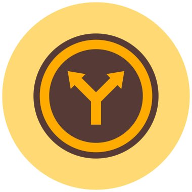 Yol simgesi, vektör illüstrasyonu