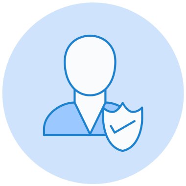 Kalkan. Web simgesi basit illüstrasyon