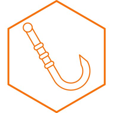 Beyaz arka planda balıkçı kancası ikonu. vektör illüstrasyonu.