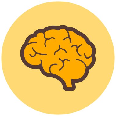 Beyin. Web simgesi basit illüstrasyon