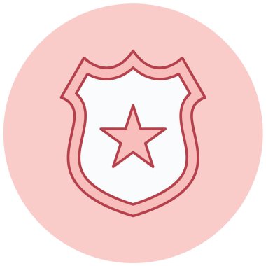 Kalkan. Web simgesi basit illüstrasyon