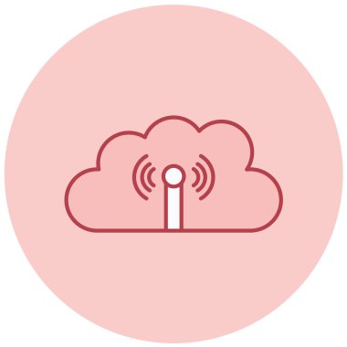 Bulut. Web simgesi basit illüstrasyon