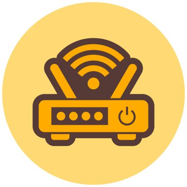 Kablosuz. Web simgesi basit illüstrasyon