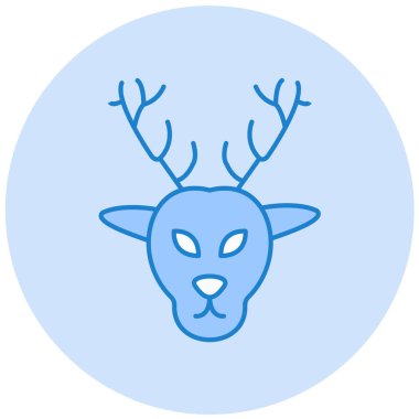 Geyik. Web simgesi basit illüstrasyon