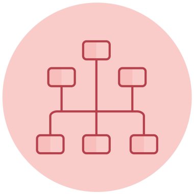 hiyerarşi. Web simgesi basit illüstrasyon 