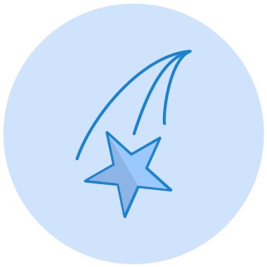 kayan yıldız ikonu vektör çizimi