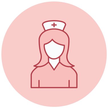 hemşire vektör simgesi modern basit resimleme