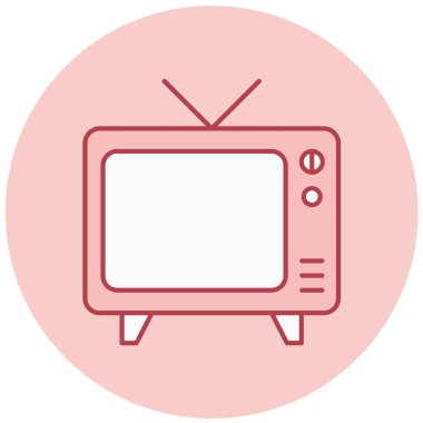 Televizyon. Web simgesi basit illüstrasyon