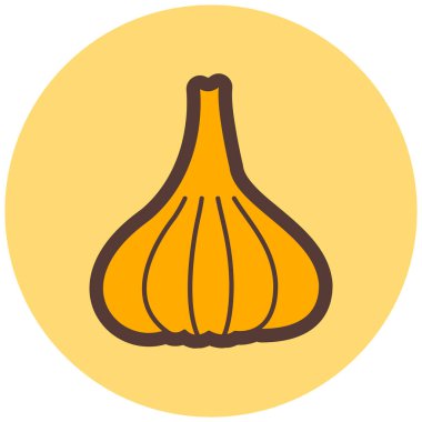 Sarımsak. Web simgesi basit illüstrasyon