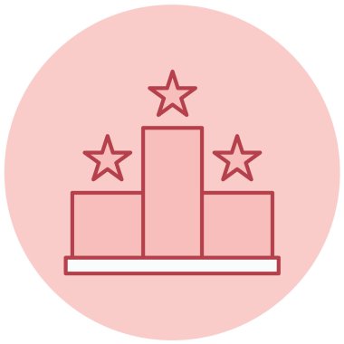 Podyum. Web simgesi basit illüstrasyon