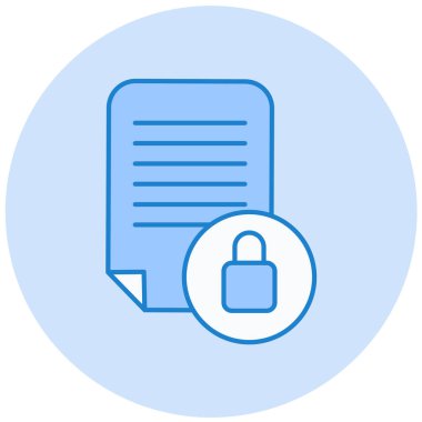 Güvenli belge. Basit resimleme