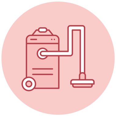 Elektrikli süpürge simge vektör çizim