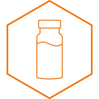 Şişeler basit simge, vektör illüstrasyonu