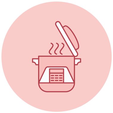 Yemek pişirmek. Web simgesi basit illüstrasyon