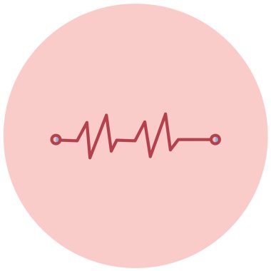 Kardiyogram. Web simgesi basit tasarım