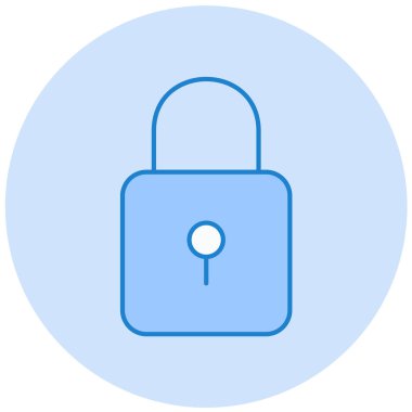 Kilit. Web simgesi basit illüstrasyon