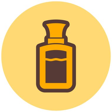 Bir şişe simgesinin vektör illüstrasyonu