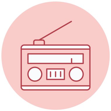 radyo düz vektör simgesi