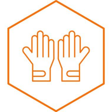 Eldiven simgesi vektör illüstrasyonu