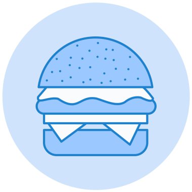 Hamburger. Web simgesi basit illüstrasyon