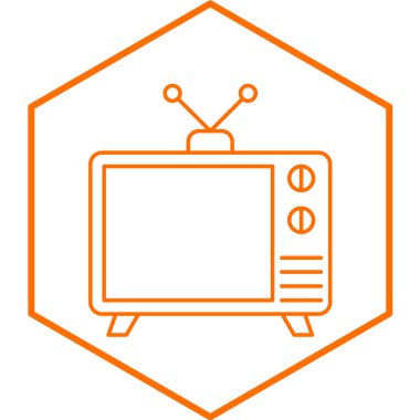 Televizyon ikonu. vektör illüstrasyonu