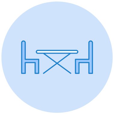 Masa. Web simgesi basit illüstrasyon