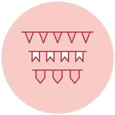 Parti. Web simgesi basit illüstrasyon