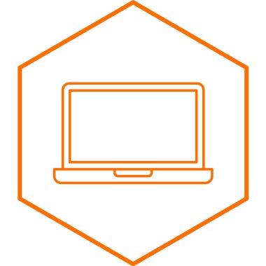 Oyun Laptop simgesi, vektör illüstrasyonu