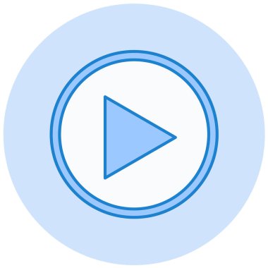 çalma düğmesi simgesi, vektör illüstrasyonu